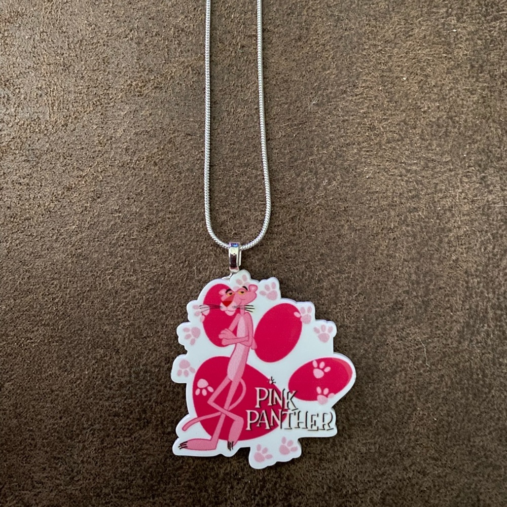 Pink panther necklace